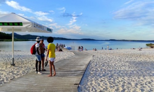 Zdjęcie NIEMCY / Saksonia / Berzdorfer See / Rajska plaża niedaleko granicy z Polską