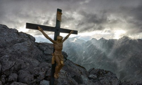 Zdjęcie NIEMCY / Alpy / Hocheck / Krzyż