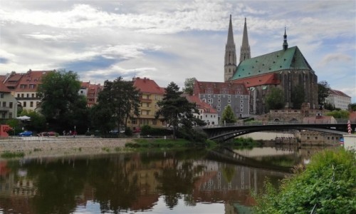 Zdjecie NIEMCY / Saksonia / Grlitz / Panorama Grlitz w ciepy letni wieczr
