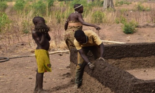 NIGER / Niger poudniowy / Dosso / Budujc dom
