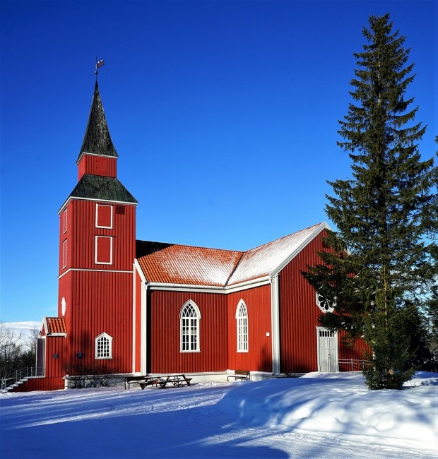 Zdj cia: Tromsø, Troms, Elverhøy kirke , NORWEGIA
