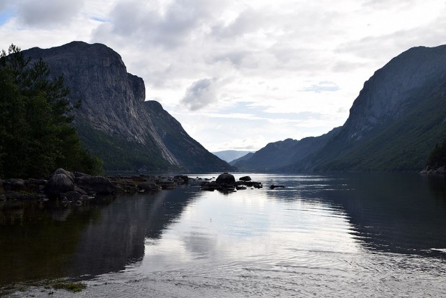 Zdj cia: Tysdalvatnet, Rogaland, jezioro Tysdalvatnet, NORWEGIA Zdj cia: Tysdalvatnet, Rogaland, jezioro Tysdalvatnet, NORWEGIA