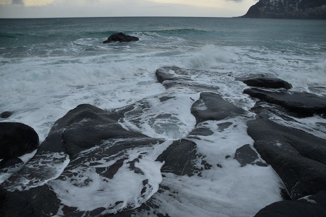 Zdj cia: Uttakleiv, Lofoty, Plaża Uttakleiv, NORWEGIA Zdj cia: Uttakleiv, Lofoty, Plaża Uttakleiv, NORWEGIA