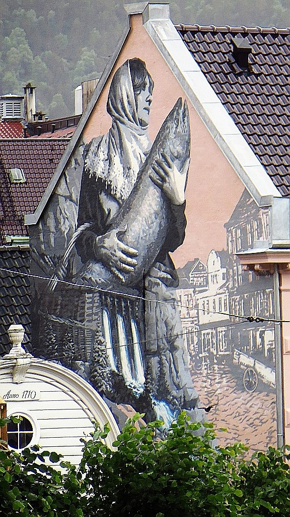 Zdjęcia: Bergen, Norwegia południowo - zachodnia, mural, NORWEGIA Zdjęcia: Bergen, Norwegia południowo - zachodnia, mural, NORWEGIA