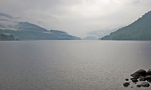 Zdj�cie NORWEGIA / Okolice Flesberg / Gdzie� po drodze / Deszcz