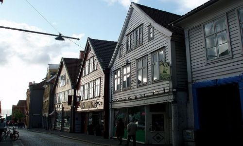 Zdjęcie NORWEGIA / hordaland / Bergen / domy w Bergen