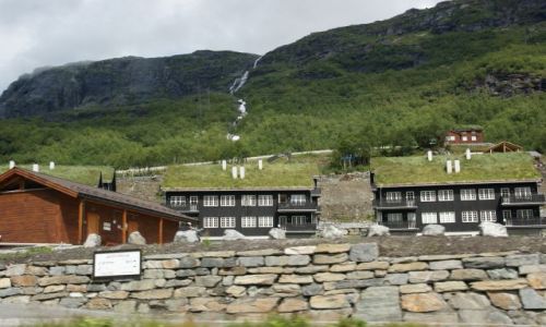 Zdjecie NORWEGIA / - / Norwegia / Dachy wiata...