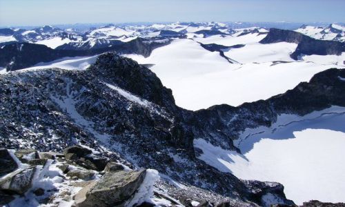 Zdjęcie NORWEGIA / brak / Galdhopiggen / Widok z szczytu
