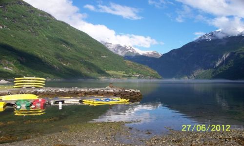 NORWEGIA / - / Geiranger / Poranek w Geiranger