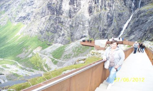 Zdjcie NORWEGIA / - / Drabina Trolli / Platforma widokowa nad Trollstigen