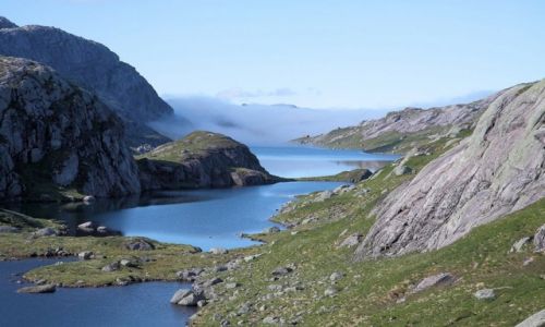Zdjecie NORWEGIA / Sirdal / Langavatn / MGLISTY PORANEK_3