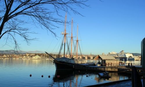 Zdjęcie NORWEGIA / Oslo / Bygdoy / Przystań