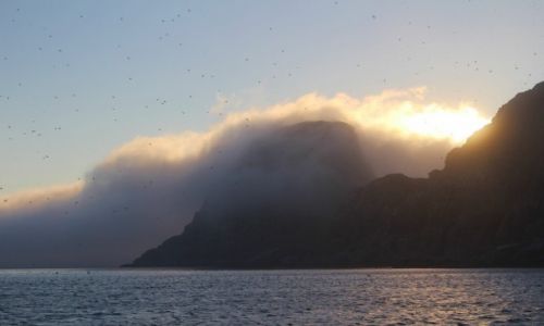 Zdjcie NORWEGIA / Finnmark / Gjesvaer / burning stappan