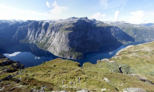 Zdjcie NORWEGIA / Odda / szlak / w drodze na Trolltunge