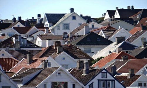 Zdjecie NORWEGIA / Rogaland / Stavanger / Nad dachami