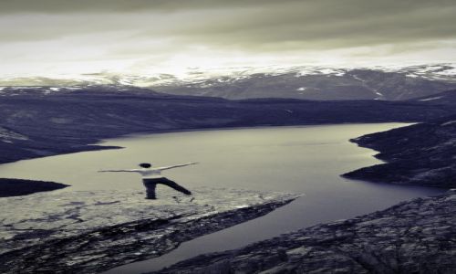 Zdjcie NORWEGIA / Hardanger / Trolltunga / Posta na Jzyku Trola