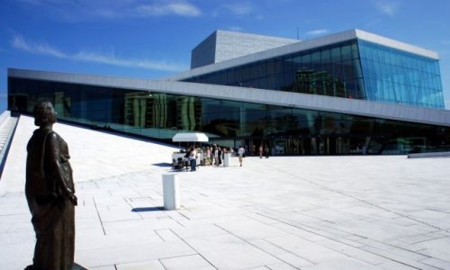 Zdjęcie NORWEGIA / Oslo / Port, Norweska Opera Narodowa / Pomnik Kirsten Flagstad