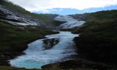 Zdjecie NORWEGIA / Sogn og Fjordane / Aurland / Wodospad Kjosfossen