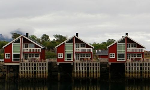 Zdjęcie NORWEGIA / Lofoty / Lofoty  / 3 domki