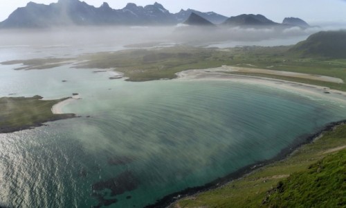 Zdjcie NORWEGIA / Lofoty / Haukland / Widok z Gr
