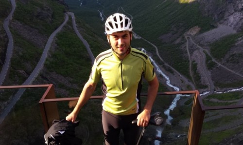 Zdjecie NORWEGIA / Romsdal / Trollstigen i Stigfossen / droga trola