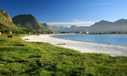 Zdjcie NORWEGIA / Lofoty / Ramberg / Plaa w Ramberg