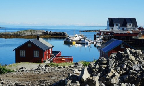 Zdjcie NORWEGIA / Lofoty / Tind / Przysta w remoncie
