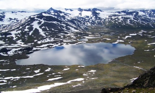 Zdjęcie NORWEGIA / Jotunheimen / Kyrkja / Widok z góry Kyrkja