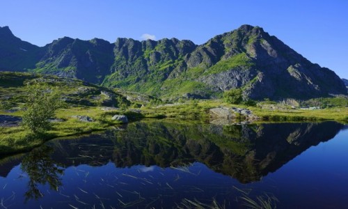 Zdjcie NORWEGIA / Lofoty / Å / Gra Tjeldbergtind