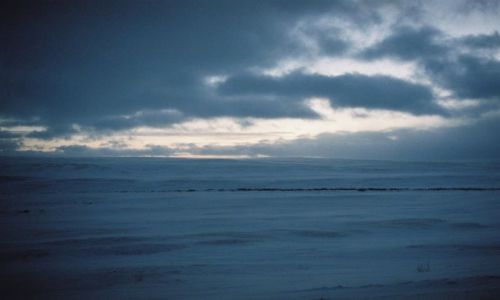 Zdjęcie NORWEGIA / VARANGER HALVOYA / Jadac na Berlevag / ZIMOWA''PUSTYNIA