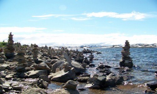Zdjcie NORWEGIA / Hardangervida / przy drodze nr 7 / Norweskie formacje skalne :)
