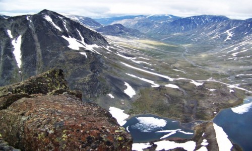 Zdjęcie NORWEGIA / Jotunheimen / Kyrkja / Widok z góry Kyrkja