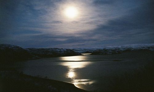 Zdjecie NORWEGIA / FINNMARK / Okolica IFJORD / NOC POLARNA