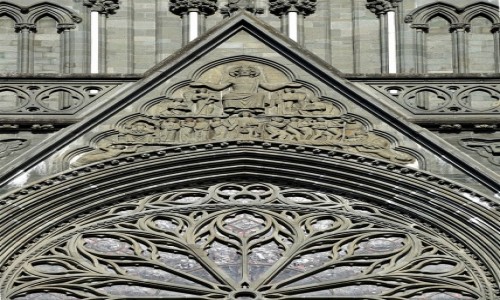 Zdjecie NORWEGIA / Trøndelag / Trondheim  / Katedra Nidarosdomen, detale