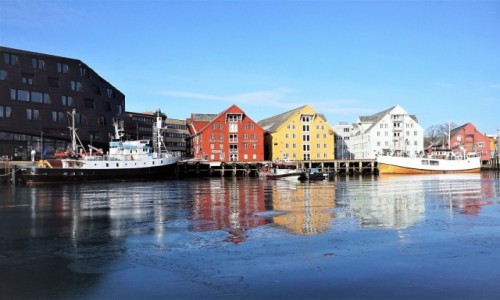 Zdjecie NORWEGIA / Troms / Tromsø / Kolorowy port