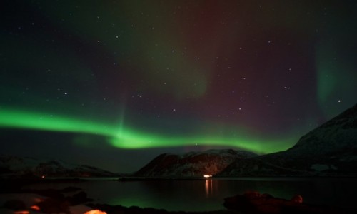 Zdjecie NORWEGIA / Troms / Kvaløyvågen / wietlny spektakl