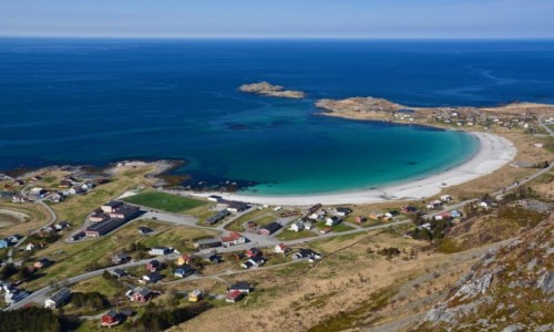 Zdjcie NORWEGIA / Nordland / Nibben / Plaa w Ramberg...