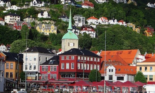 Zdjcie NORWEGIA / Norwegia poudniowo - zachodnia / Bergen / widok na Torget