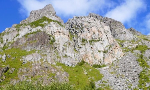 Zdjecie NORWEGIA / Lofoty - Austvågøya / Droga na Festvagtinden / Nienawidz� piarg�w!