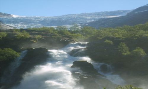 Zdjęcie NORWEGIA / Jostedalsbreen Nasjonalpark / brak / Wodospad prosto z lodowca:)