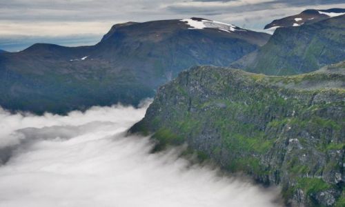 Zdjcie NORWEGIA / brak / Dalsnibba 1500mnpm / W chmurach