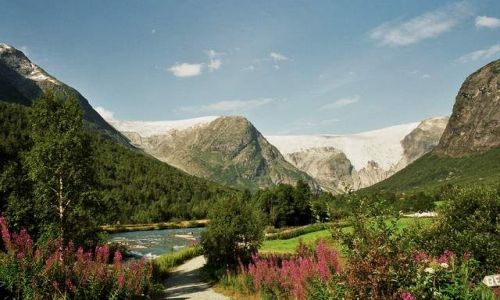 Zdjecie NORWEGIA / brak / okolice Bergset / Widok na Bergsetbreen