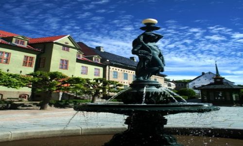Zdjecie NORWEGIA / Oslo / Bygdoy / Fontanna