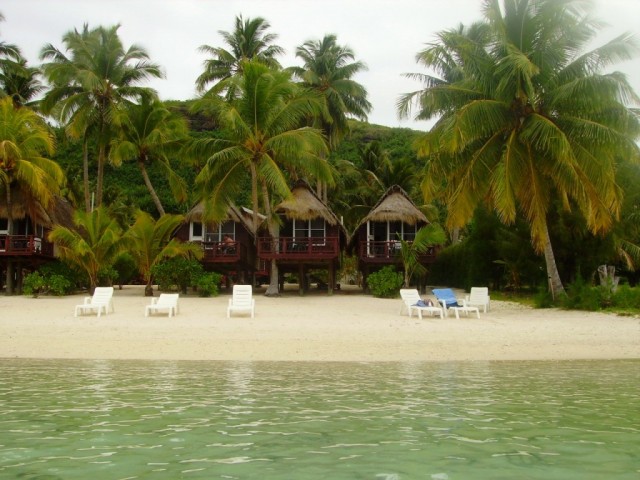 Zdj cia: atol Aitutaki, Wyspy Cooka, nasze domki  w "raju", NOWA ZELANDIA