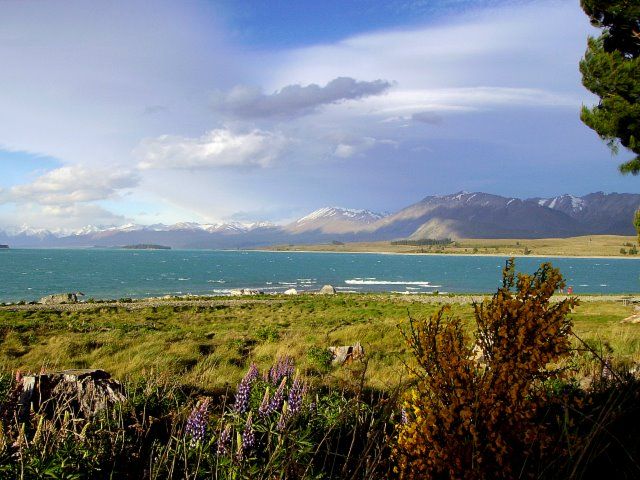 Zdjęcia: Lake Tekapo, Wyspa Południowa, póżne popołudnie nad Lake Tekapo, NOWA ZELANDIA Zdjęcia: Lake Tekapo, Wyspa Południowa, póżne popołudnie nad Lake Tekapo, NOWA ZELANDIA