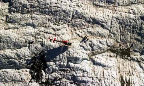 Zdjęcie NOWA ZELANDIA / Wyspa Południowa / lodowiec Franza Josefa / na lodowcu - widok z helikoptera