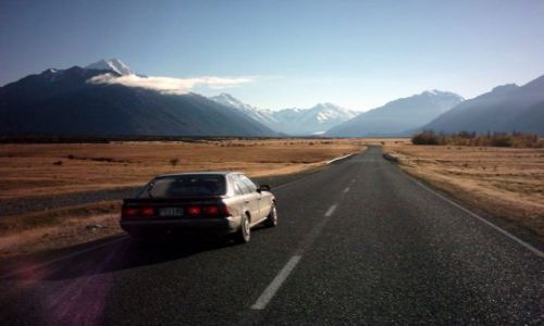 Zdjecie NOWA ZELANDIA / Wyspa Południowa / State Highway No 80 / w drodze do Mount Cook (3755 mnpm)