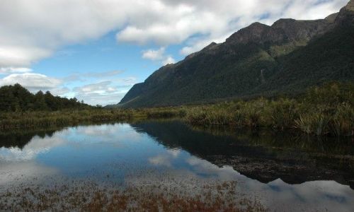 Zdjecie NOWA ZELANDIA / Fiordland / NZ  / Mirror Lake