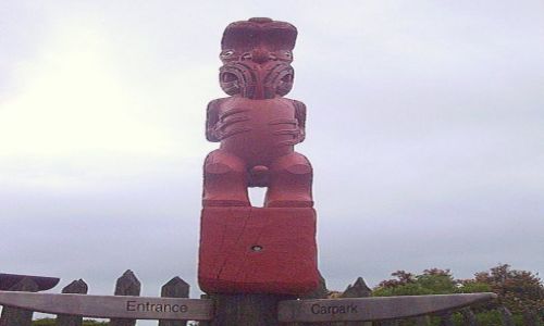 Zdjecie NOWA ZELANDIA / Wyspa Plnocna / Rotorua - Park Geotermalny / fajny drogowskaz