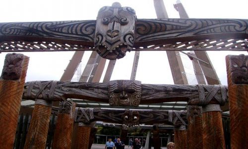 Zdjcie NOWA ZELANDIA / Wyspa Pnocna / okolice Rotorua / wejcie do parku geotermalnego - Rotorua